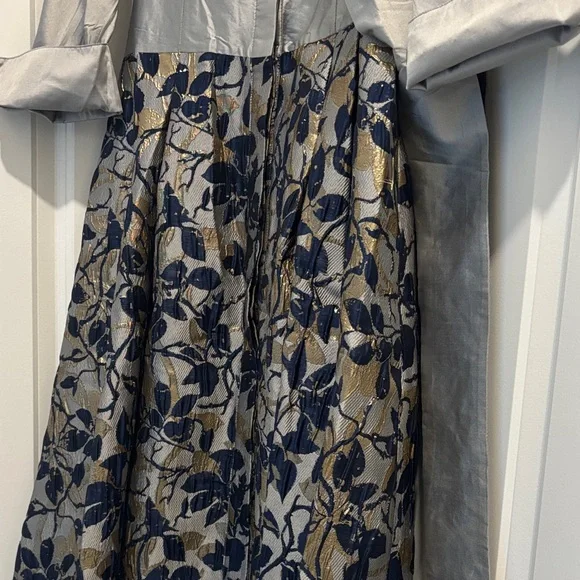 NWT Rickie Freeman Teri Jon taffeta floral front-button cocktail dress, Size 8 - Picture 6 of 15